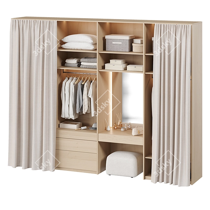 Modern Wardrobe Organizer Kit 3D model image 1