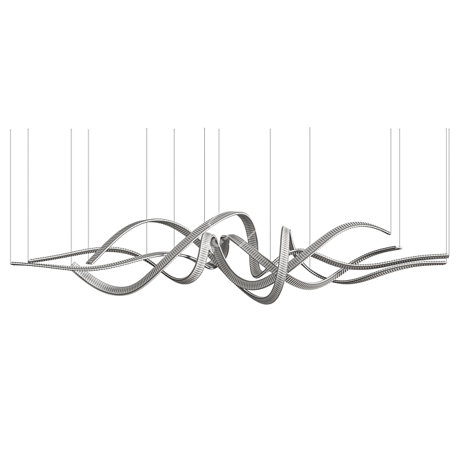 Sparkling Crystal Prism Luminaire 3D model image 4