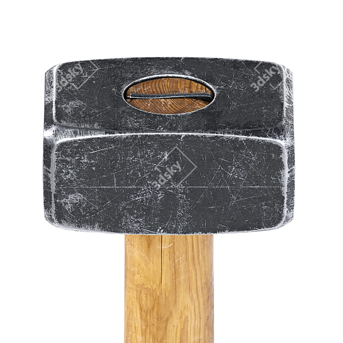 Mini Sledgehammer: Heavy-duty Strike Tool 3D model image 3