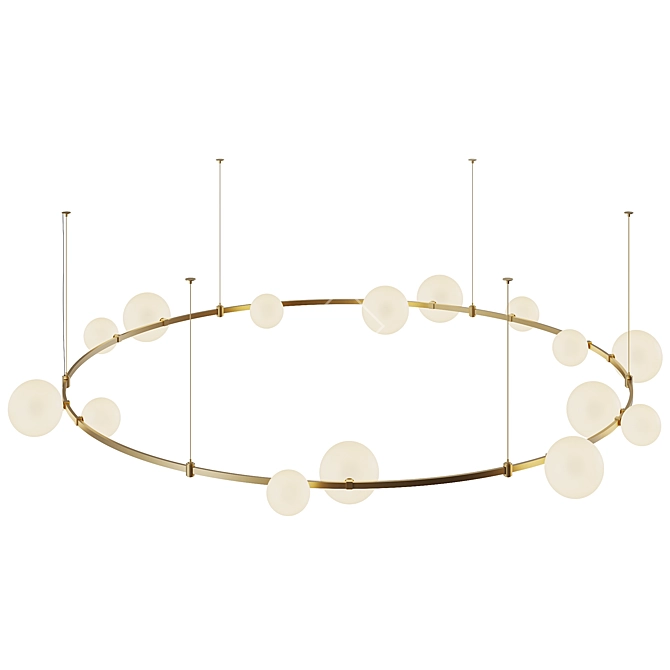 Auroom Brass Ring Lighting Set 3D model image 3