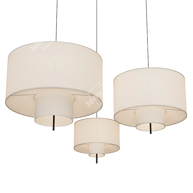 Modern Elegance Pendant Lamp 3D model image 1