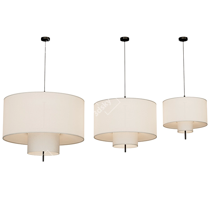 Modern Elegance Pendant Lamp 3D model image 2