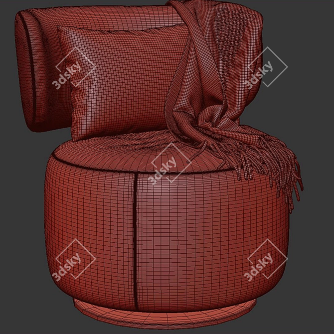 Modern Tamburound Armchair 2015 Edition 3D model image 5