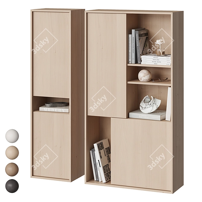 NG15 Hanging Shelf with Decor 3D model image 1