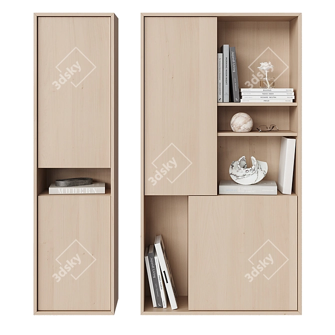 NG15 Hanging Shelf with Decor 3D model image 2