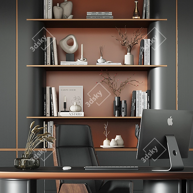 Modern Office Set15 Furniture Kit 3D model image 2