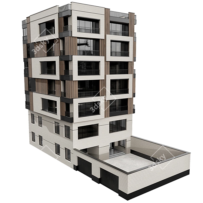 Multi-floor Building Model Kit 3D model image 4