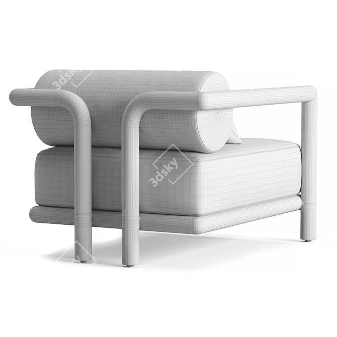 Restoration Hardware Palma Aluminum Lounge Chair 3D model image 6