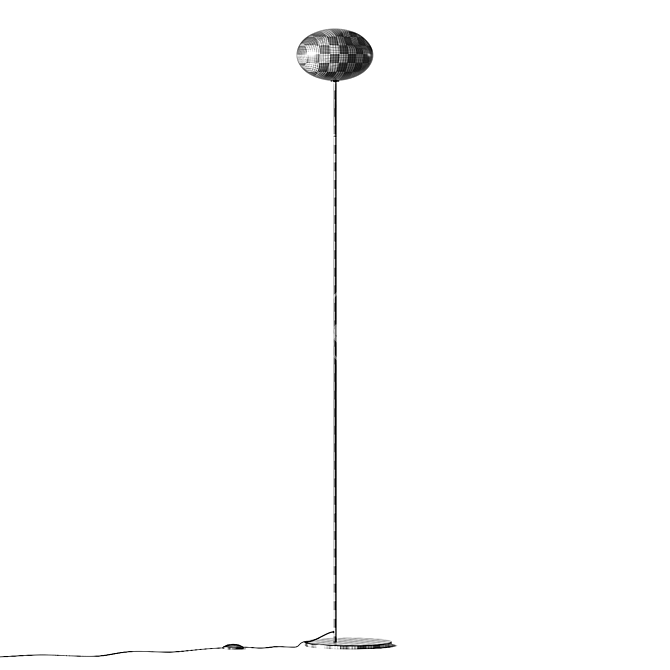Elegant Blown Glass Floor Lamp 3D model image 6
