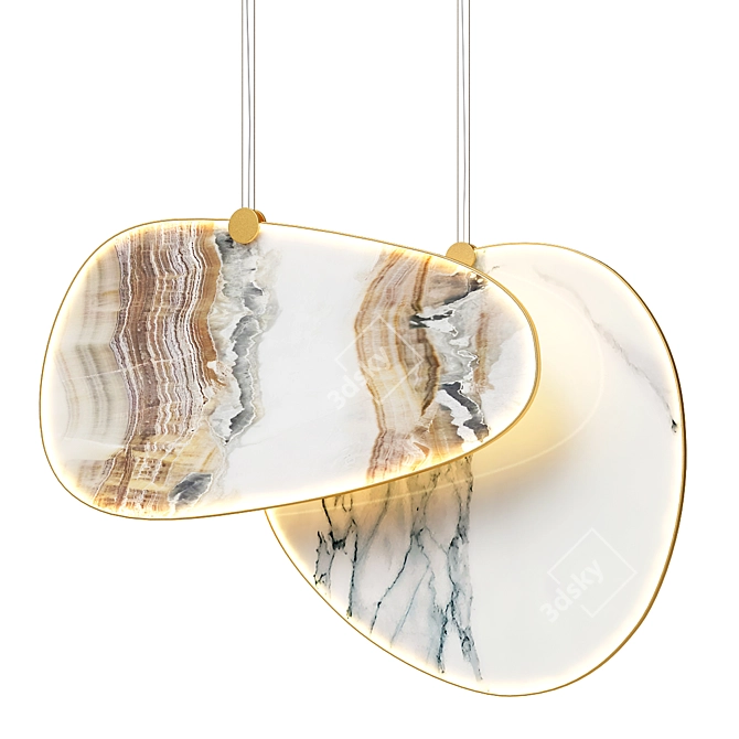 Modern Elegance Glee Suspension Light 3D model image 1