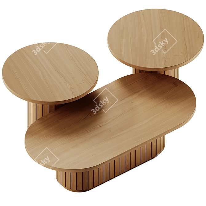 Licia Coffee & Side Tables Set 3D model image 3