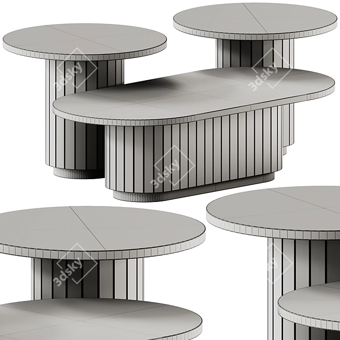 Licia Coffee & Side Tables Set 3D model image 7