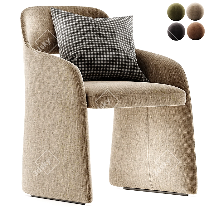 ECHO Chair: Sleek Comfort Design 3D model image 1