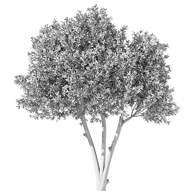 Modern Tree Sculpture Art Piece 3D model image 4