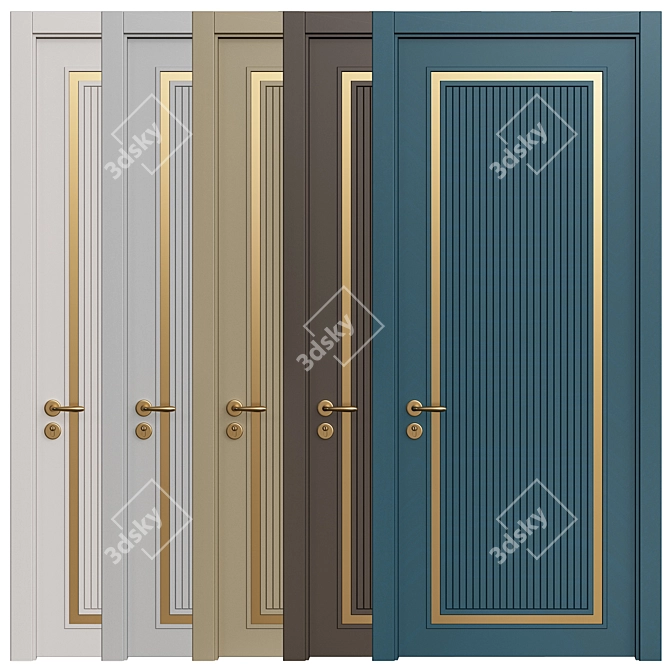 Interior Doors 3D Model #266 3D model image 2