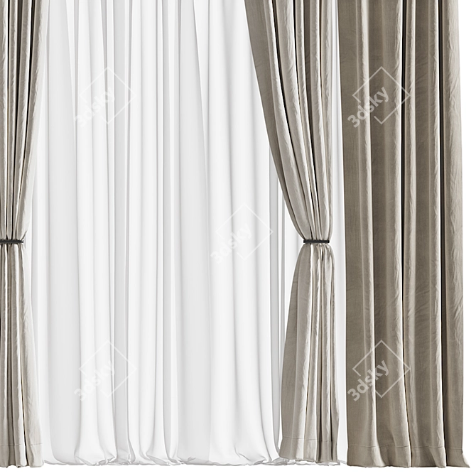 Folded Curtain Redesign 3D model image 2