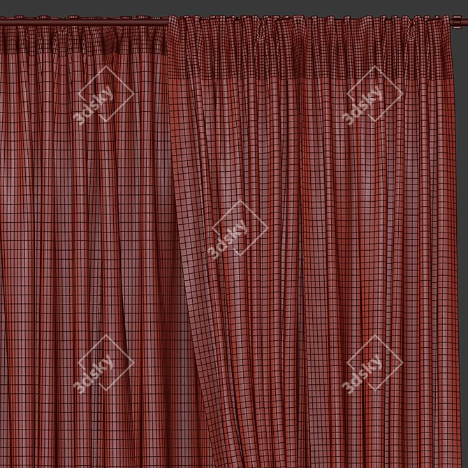 Folded Curtain Redesign 3D model image 4