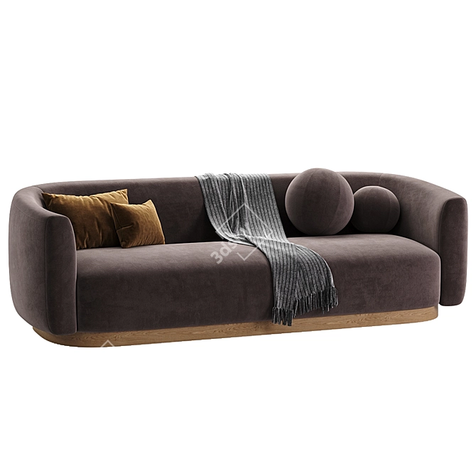 Modern Elegant Lowry Sofa Ensemble 3D model image 2