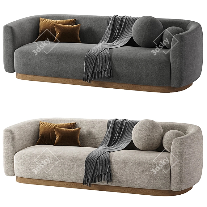 Modern Elegant Lowry Sofa Ensemble 3D model image 3