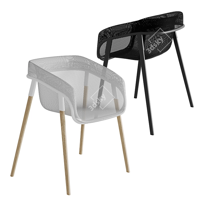 Designer Mesh Chair Magis Edition 3D model image 4