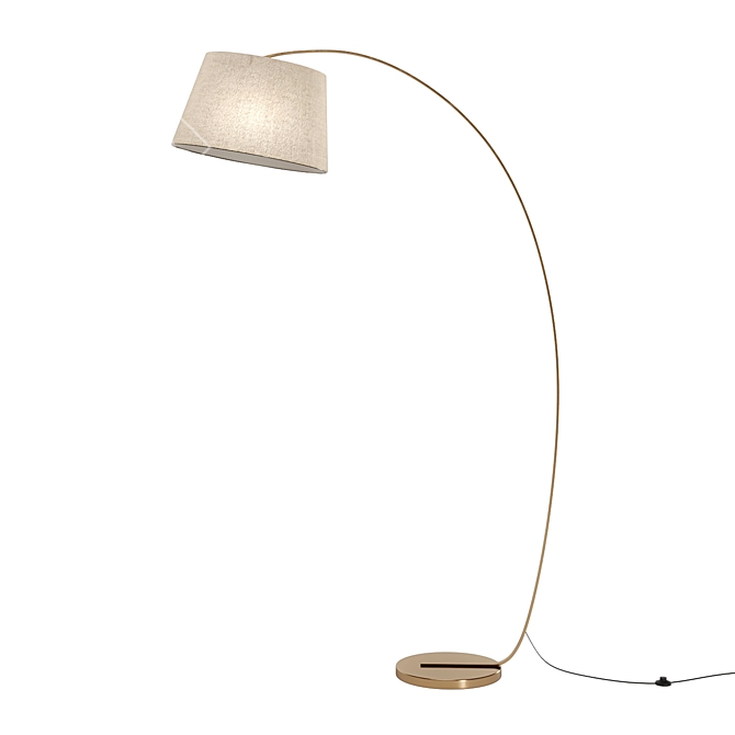 Retro Arc Floor Lamp, Brok 3D model image 3