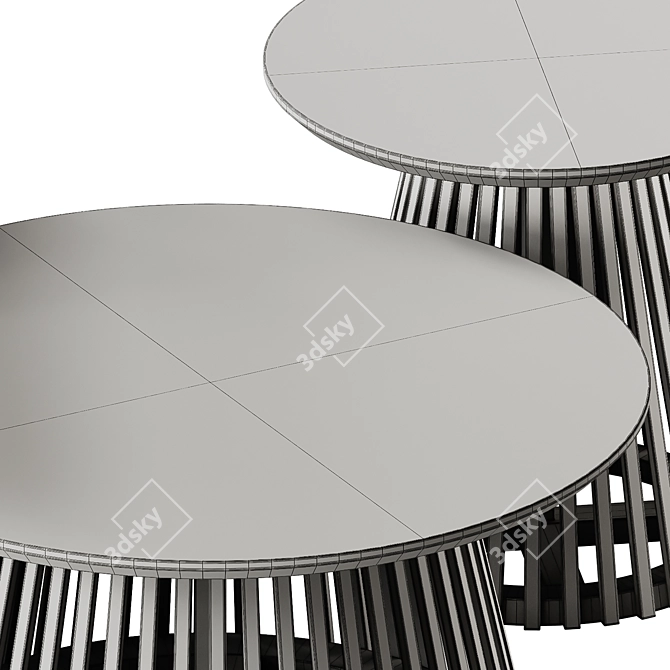 Sleek Round Jeanette Coffee Tables 3D model image 6