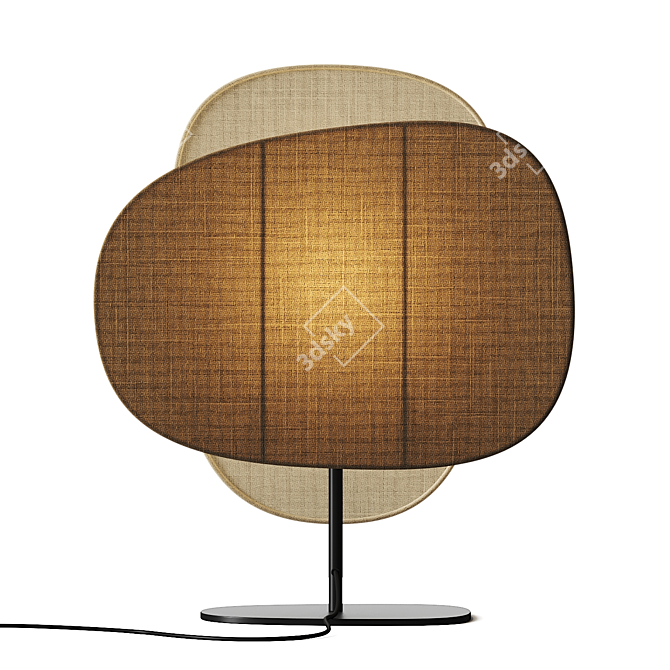 Retro Fabric Table Lamp Kit 3D model image 2