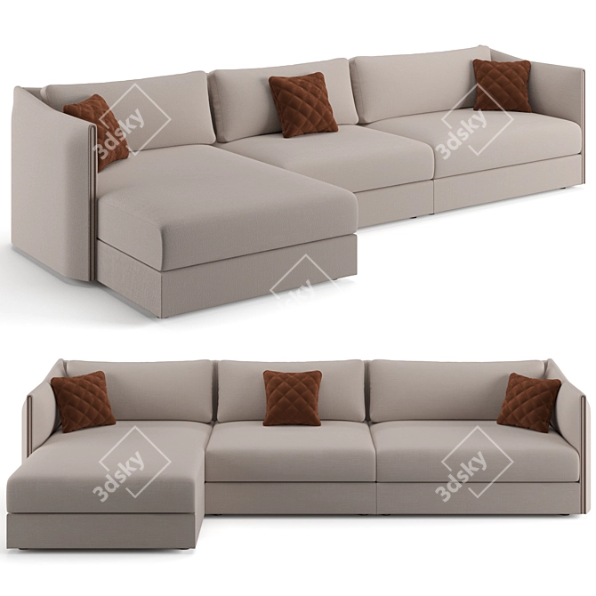 Luxury Trussardi Casa Maryl Sofa 3D model image 1