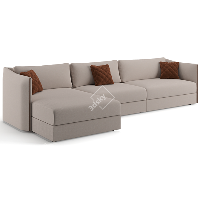 Luxury Trussardi Casa Maryl Sofa 3D model image 2