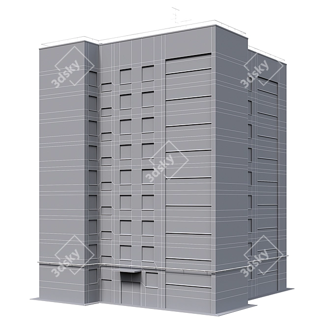 Panel Residential House Model 3D model image 5