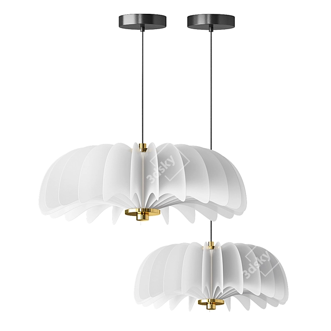 Graceful Ballet Pendant Lamp 3D model image 8