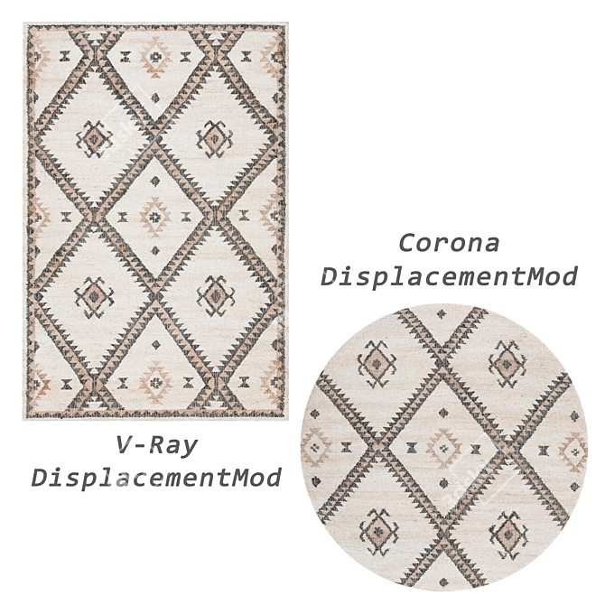 Versatile Rug Set with Textures 3D model image 2