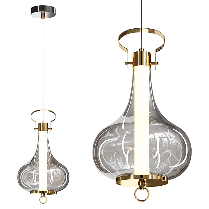 Elegant Pendant Light Fixture 3D model image 1