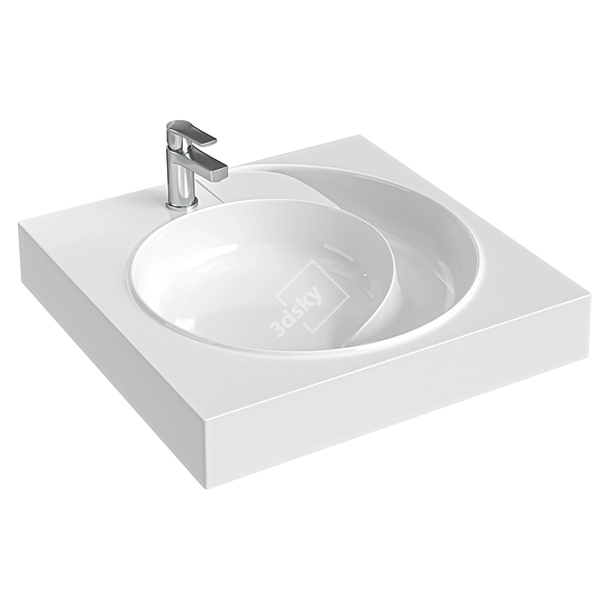 Grossman Neo 60cm Basin Sink 3D model image 1