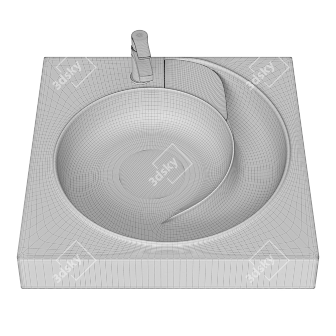 Grossman Neo 60cm Basin Sink 3D model image 4