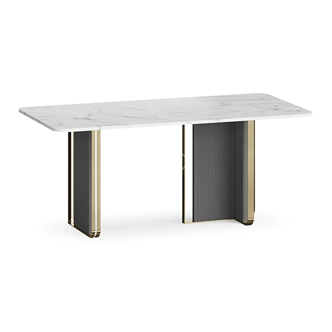 Sleek Urban Dining Table Furniture 3D model image 2