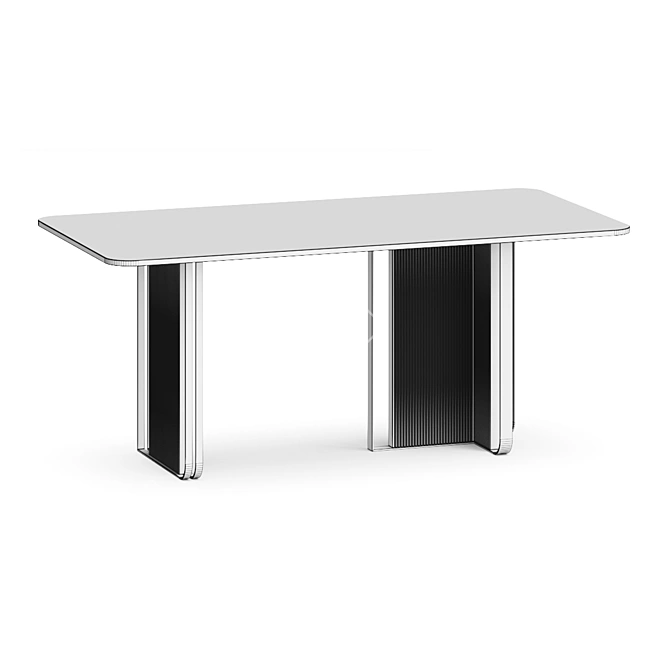 Sleek Urban Dining Table Furniture 3D model image 3