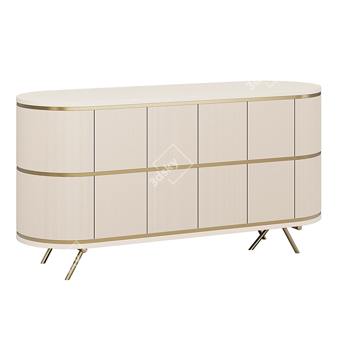 Modern Elegance Wooden Chest J081 3D model image 3