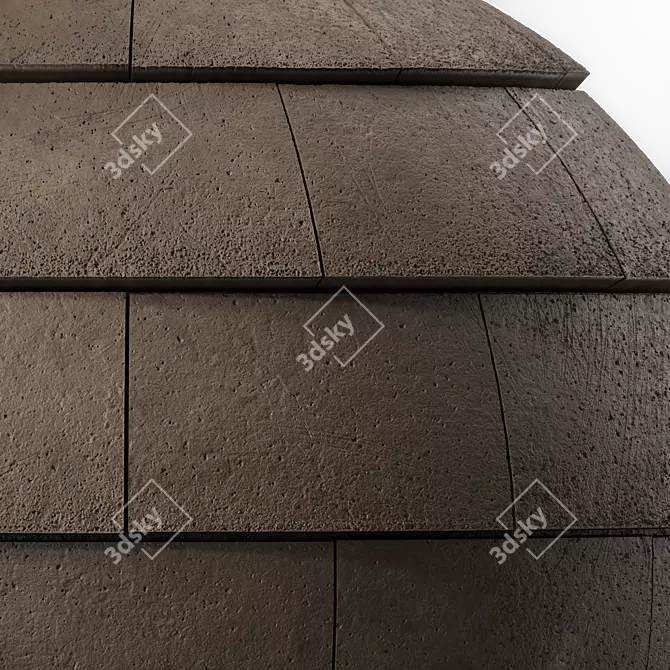 Concrete Roofing Texture Pack 4K 3D model image 3