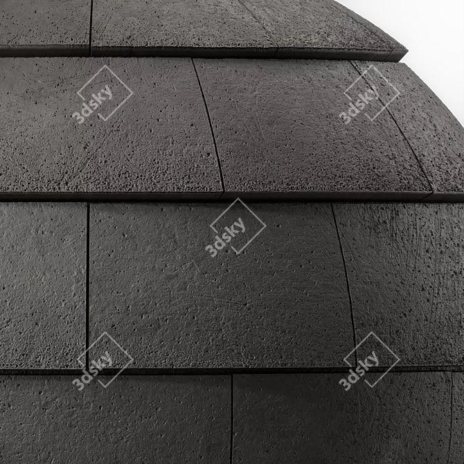 Concrete Roofing Texture Pack 4K 3D model image 6