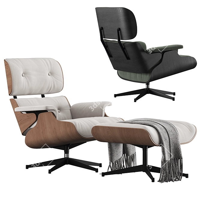 Modern Eames Lounge Chair 2015 3D model image 6