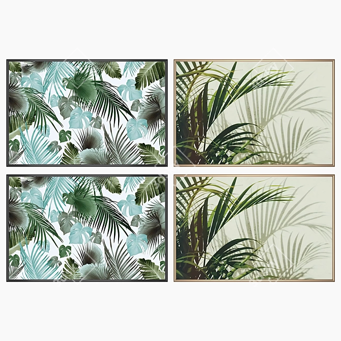 Wall Art Set with Frames 3D model image 2