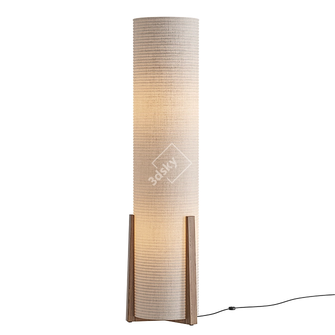 Scandinavian Japanese Fusion Floor Lighting 3D model image 2