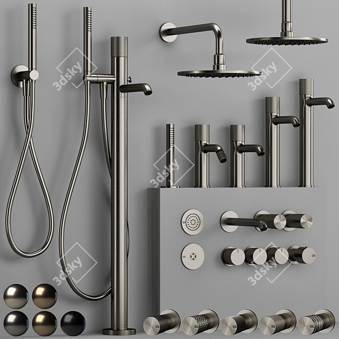 Modern GESSI HABITO Faucet Collection 3D model image 2