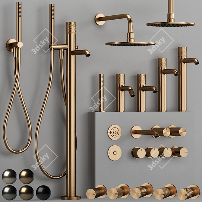 Modern GESSI HABITO Faucet Collection 3D model image 3