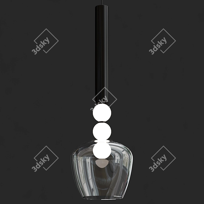 Illuminated Elegance Pendant Light 3D model image 3