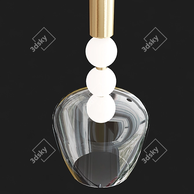 Illuminated Elegance Pendant Light 3D model image 4