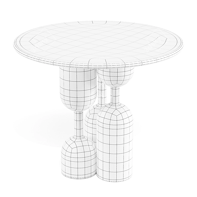 Baoba Organic Dining Table Set 3D model image 7