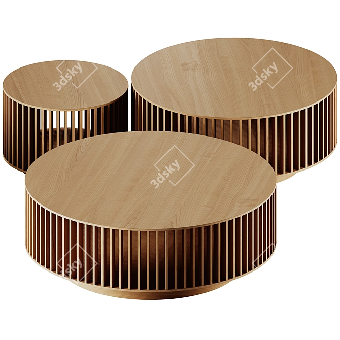 Sleek Giostra Coffee Tables 3D model image 3