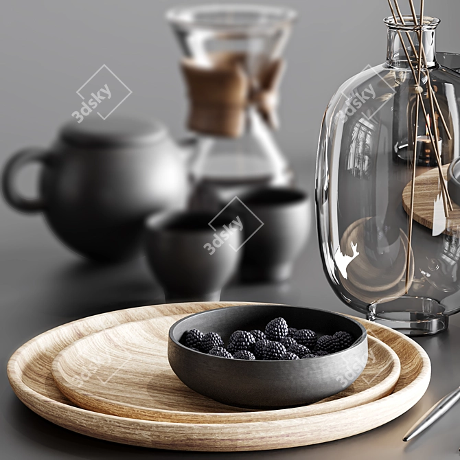 Kitchen Accessories Set 3D Model 3D model image 6